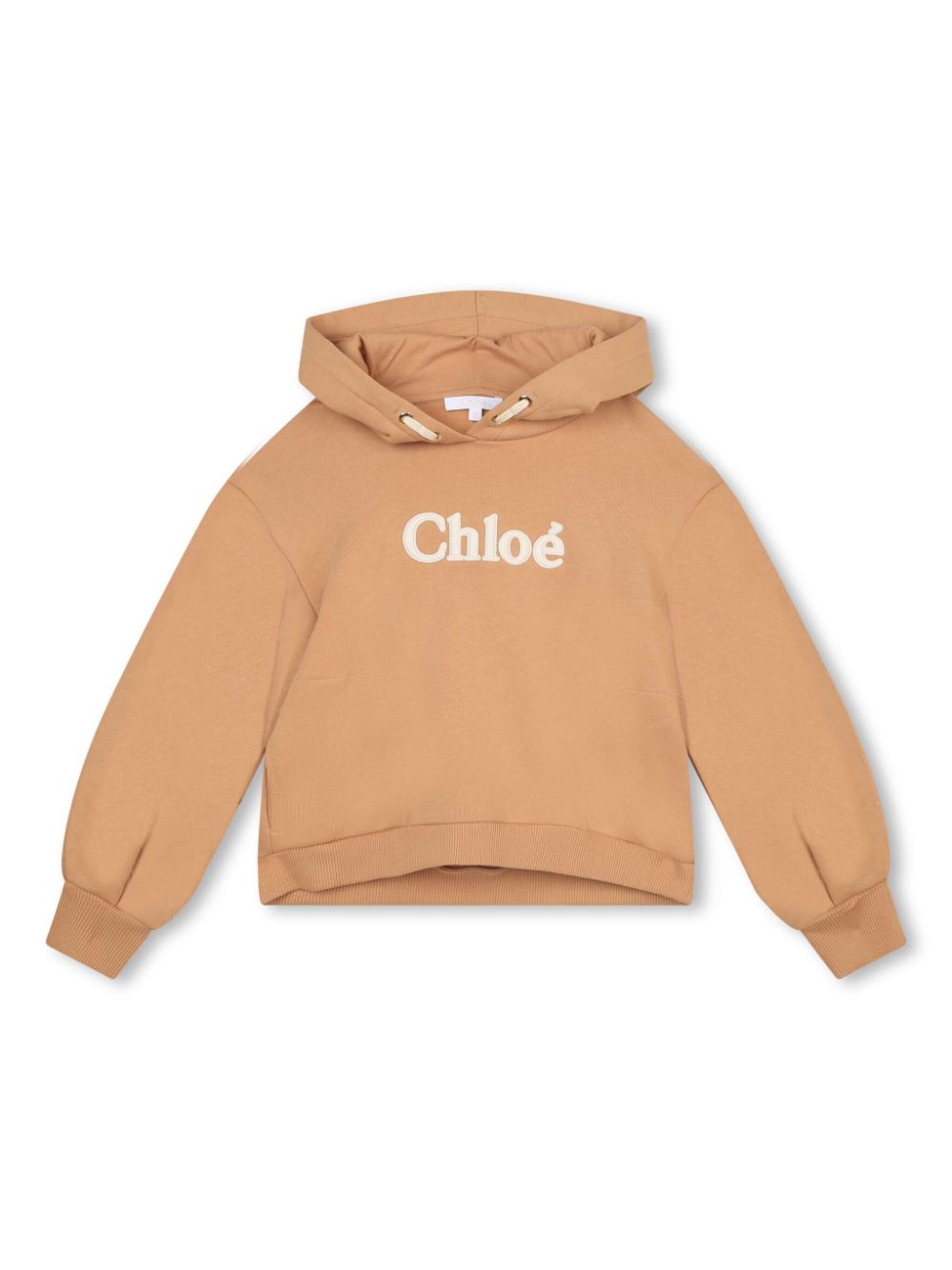 Logo-embroidered organic-cotton hoodie - Brown