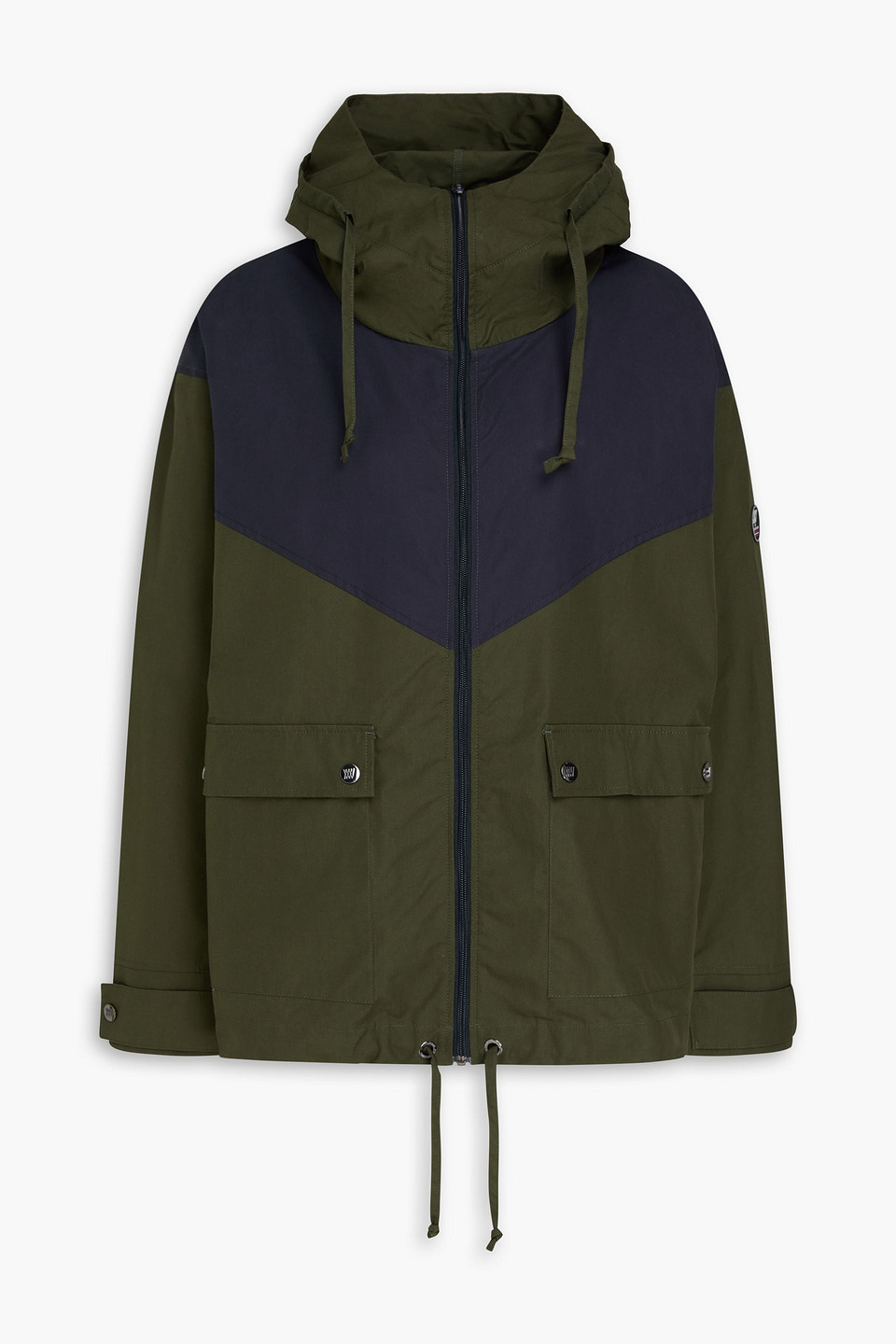 Lyngen two-tone cotton jacket - Green - S