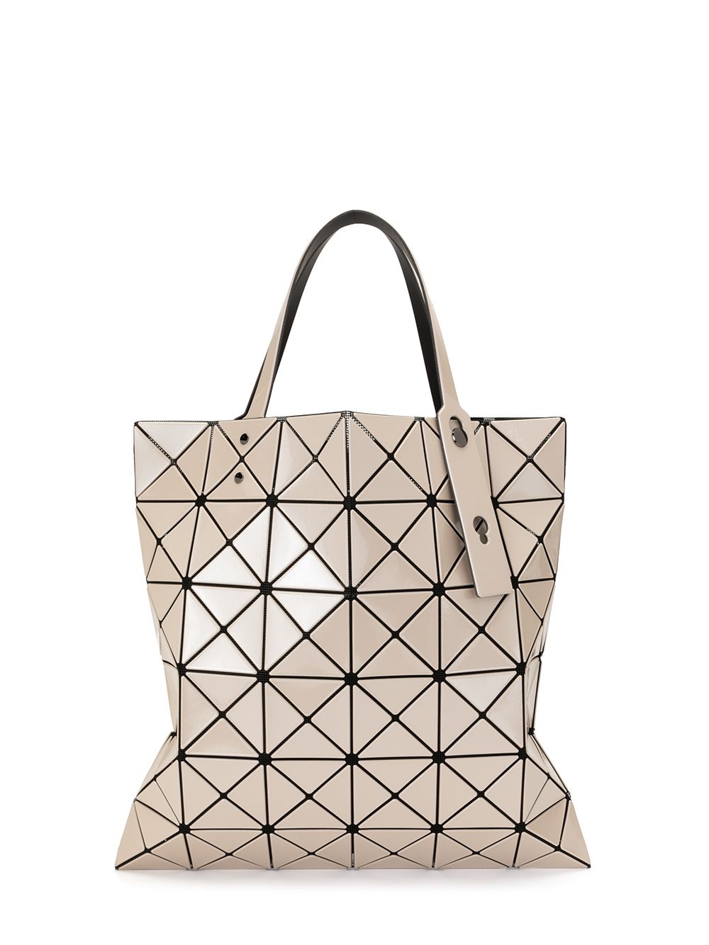 Lucent geometric-pattern tote bag - White
