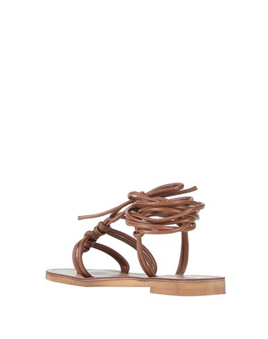 Woman Thong sandal Brown Size 10 Textile fibers