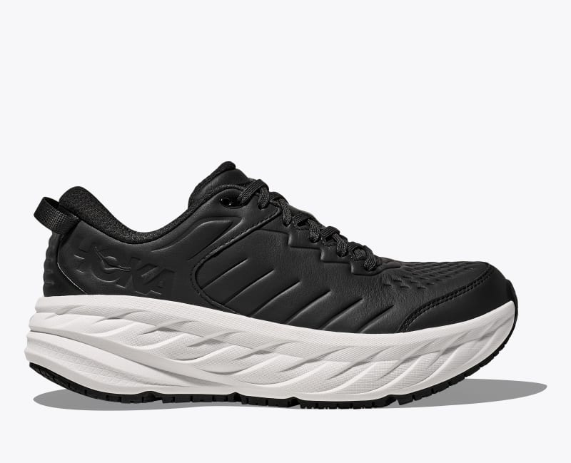 HOKA Men's Bondi SR Shoes in Carbon Black/White