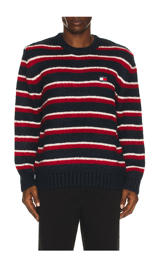 Tommy Jeans Stripe Badge Sweater in Red. L. Also in XS, XL/1X