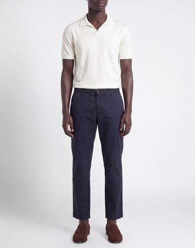 Man Pants Navy Size 30 Cotton, Elastane