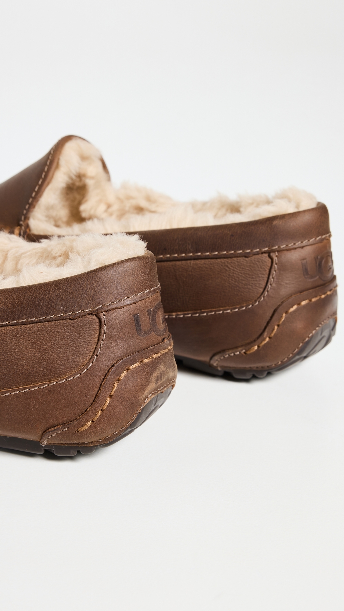 Ascot Leather Slippers Tan