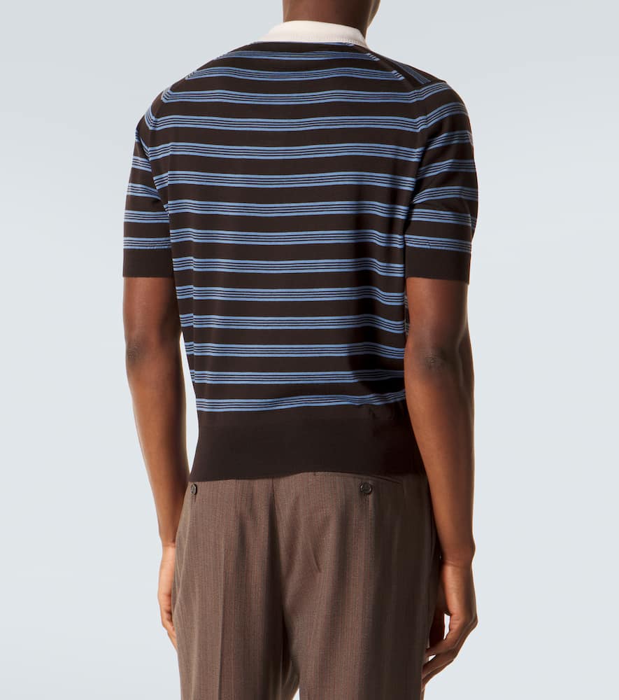 Breeze striped wool polo sweater
