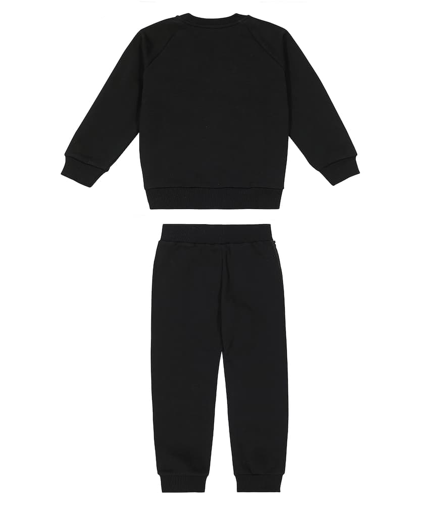 Cotton fleece sweatshirt and sweatpants set