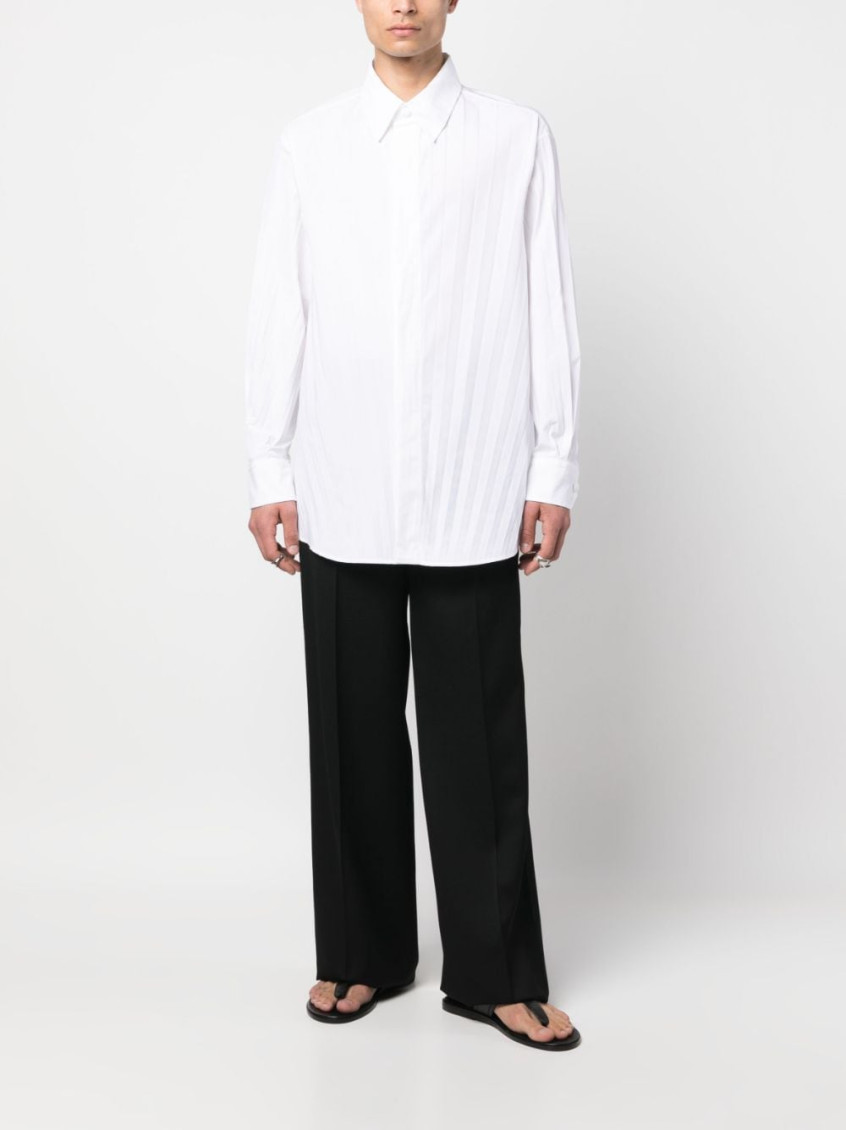 Pleated Cotton-blend Shirt