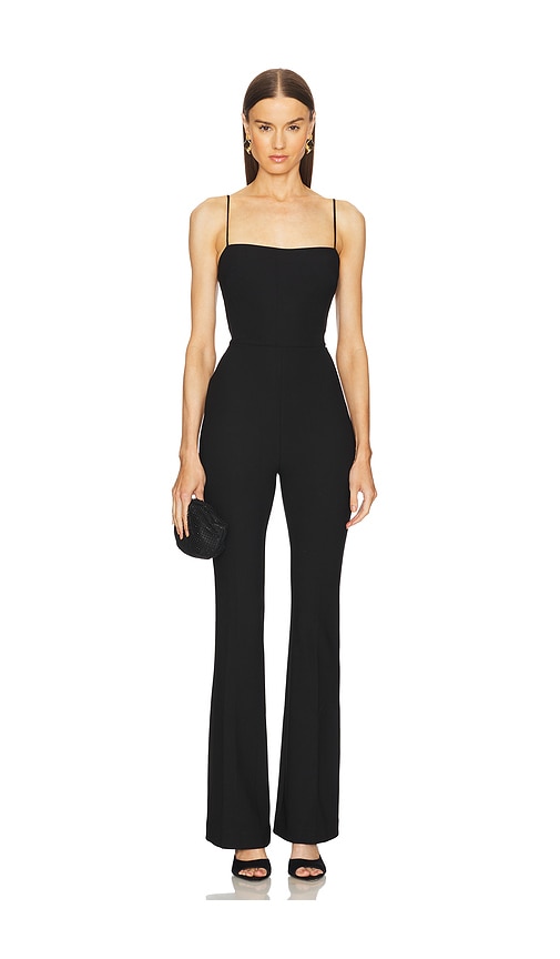 Michael Costello JUMPSUIT LEIDA in Black. Größe XL. Also in L