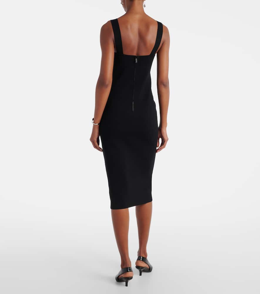 Teak knitted midi dress