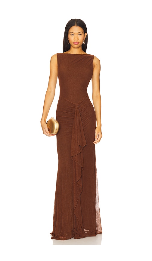 Lovers and Friends Ellie Maxi Dress in Brown. XS also in