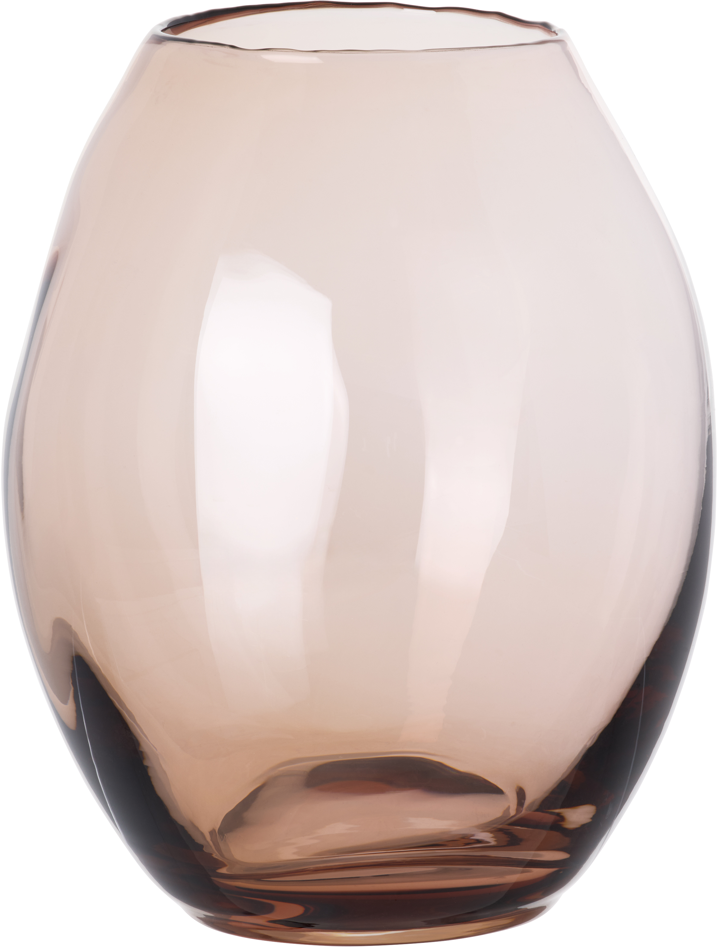 Brown Addled Short Vase