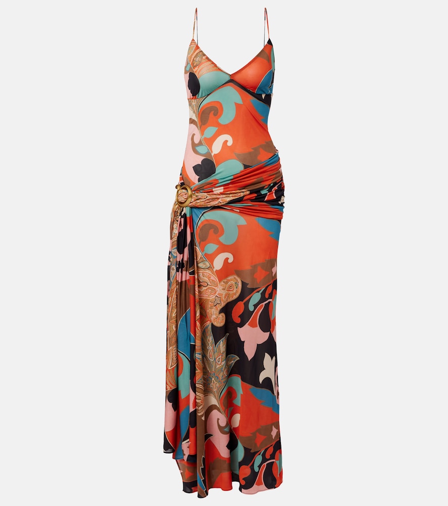 Paisley draped gown