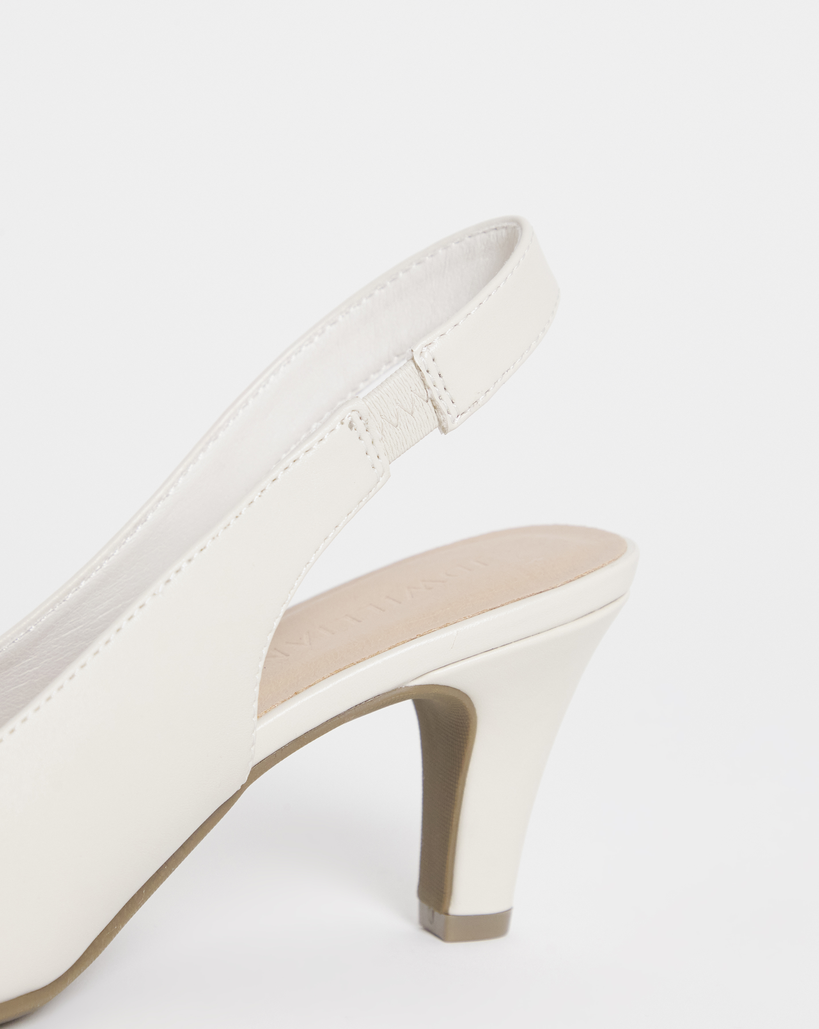 Peep Toe Heeled Slingbacks Ex Wide
