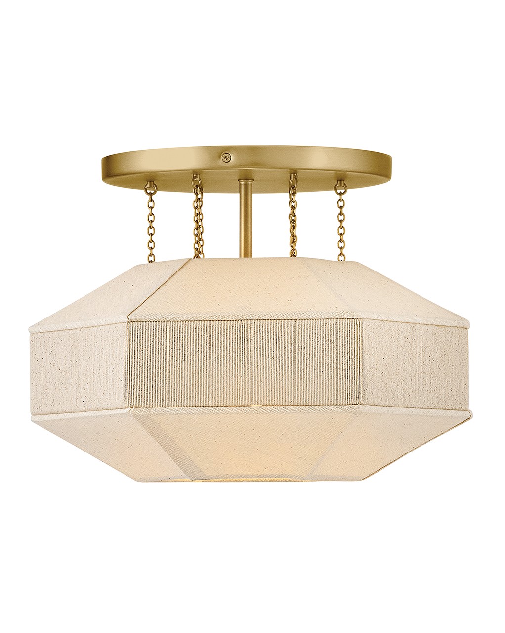 Lacquered Brass LED Semi-Flush Mount from the Lyla Collection