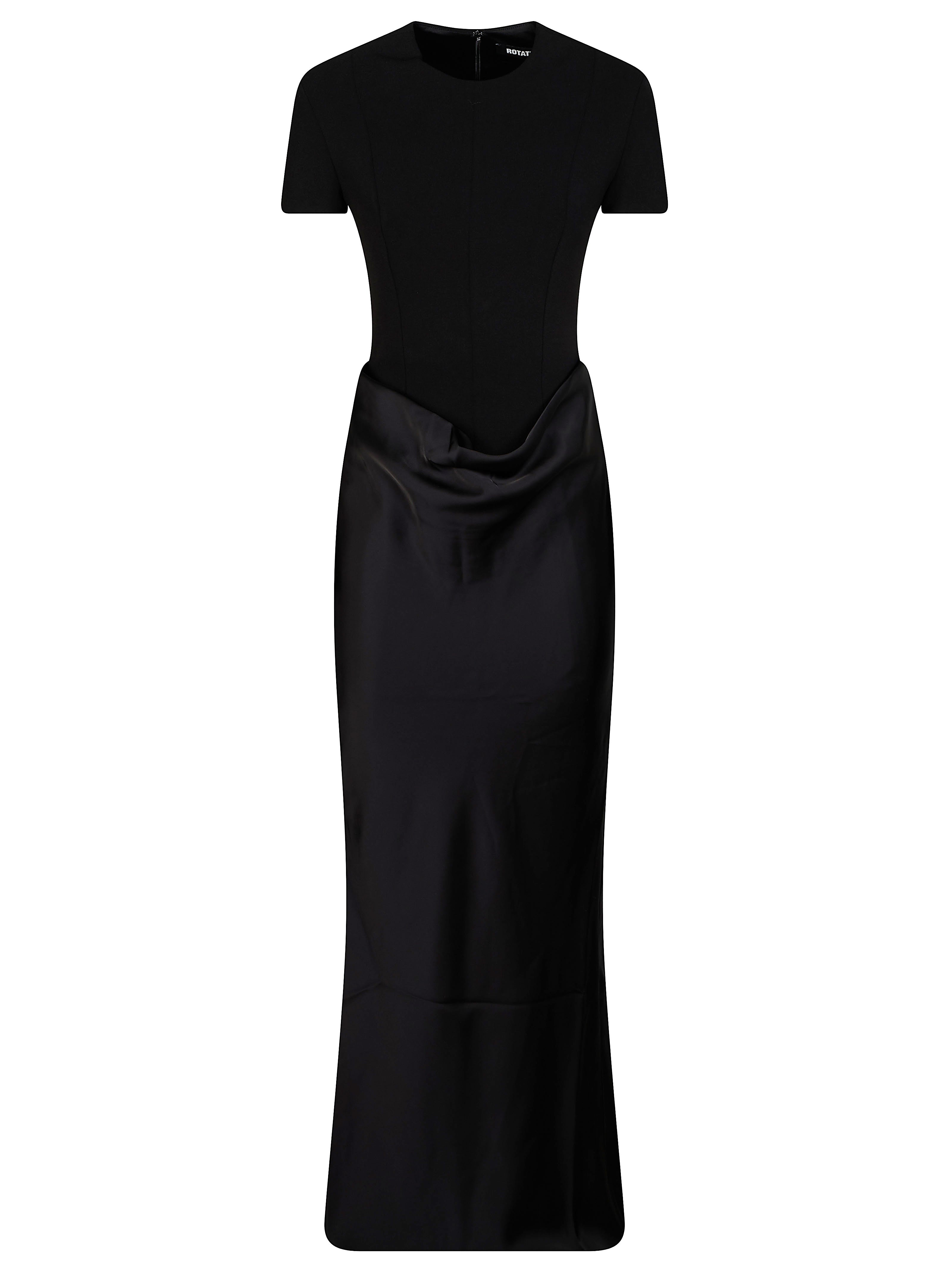 Cap-Sleeve Draped Maxi Dress