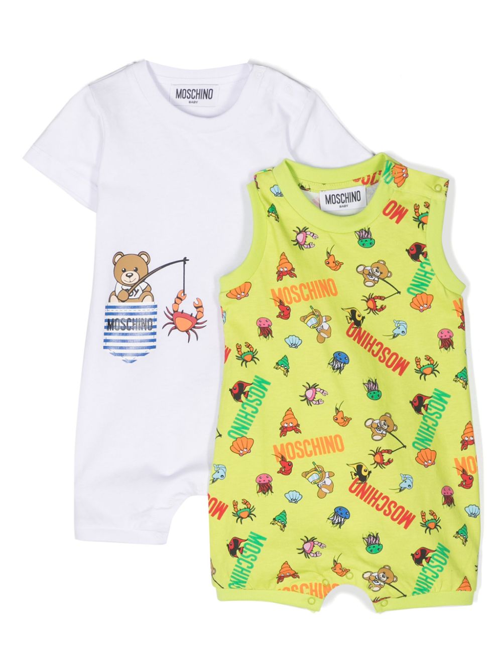 Teddy Bear-print shorties (pack of two) - Pink