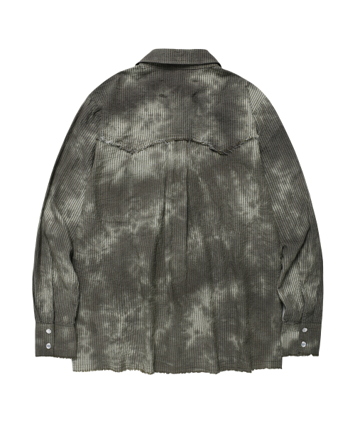 RAW WASHED VERTICAL SHIRTS KHAKI