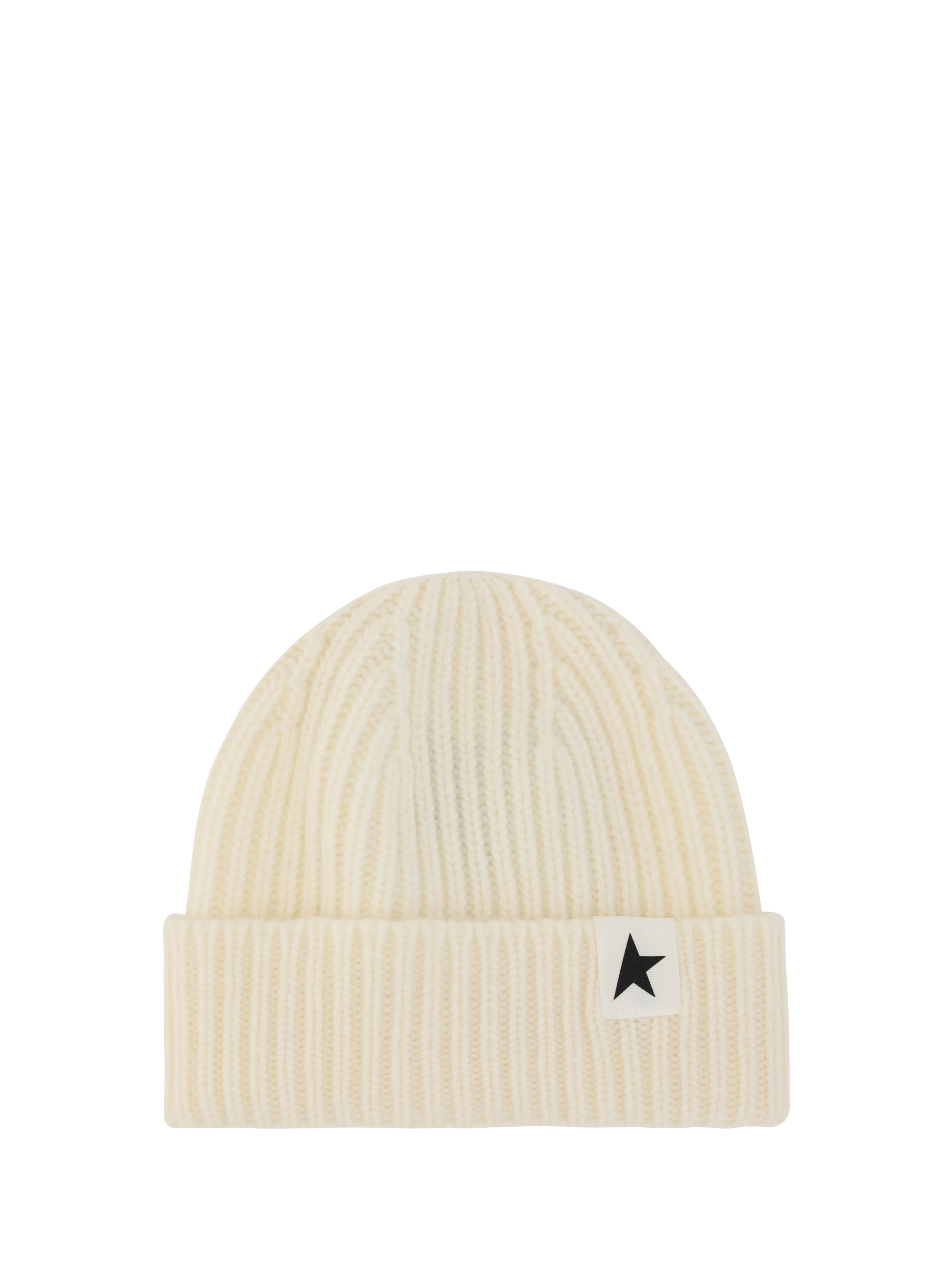 Ribbed star-patch beanie