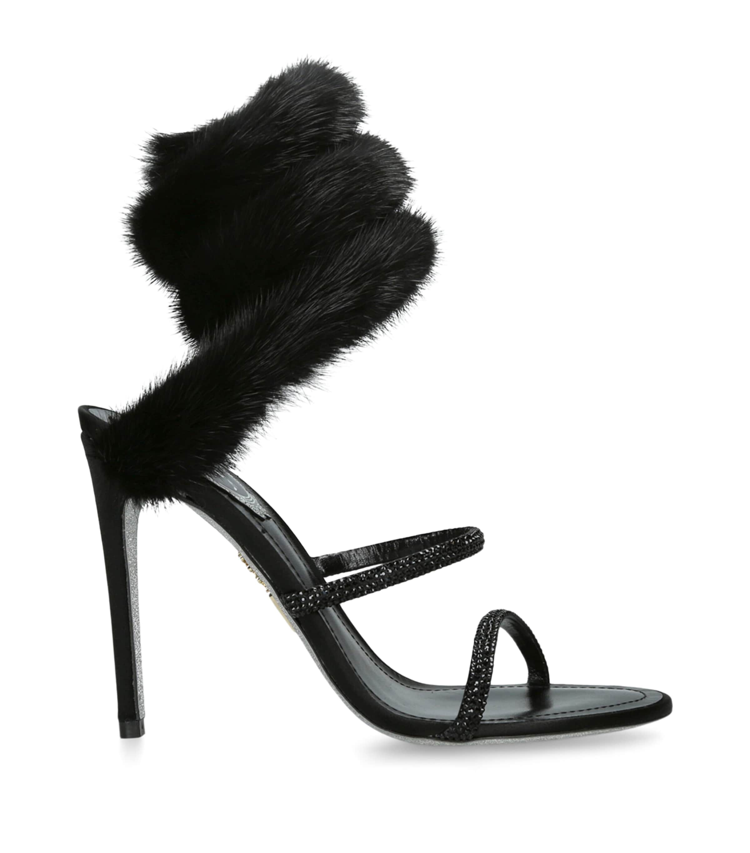 Fur-Trim Cleo Sandals 105