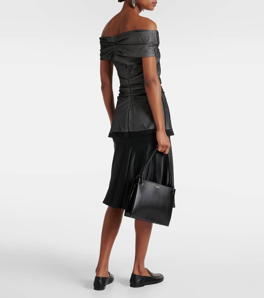 Allegra ruched off-shoulder top