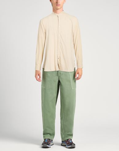 Man Shirt Beige Size XXL Cotton, Linen