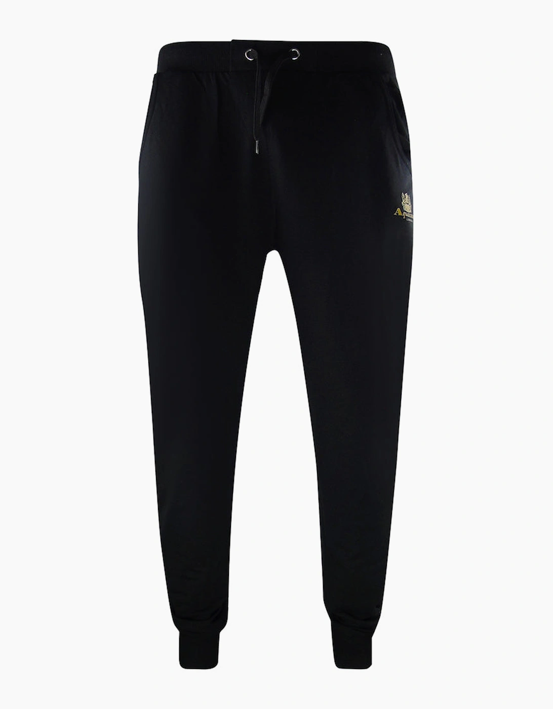 Men's Aquascutum Small Iconic Crest Black Crewneck Tracksuit Set - : 42/Regular