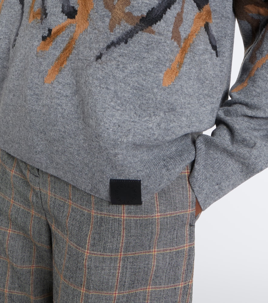 Intarsia virgin wool sweater