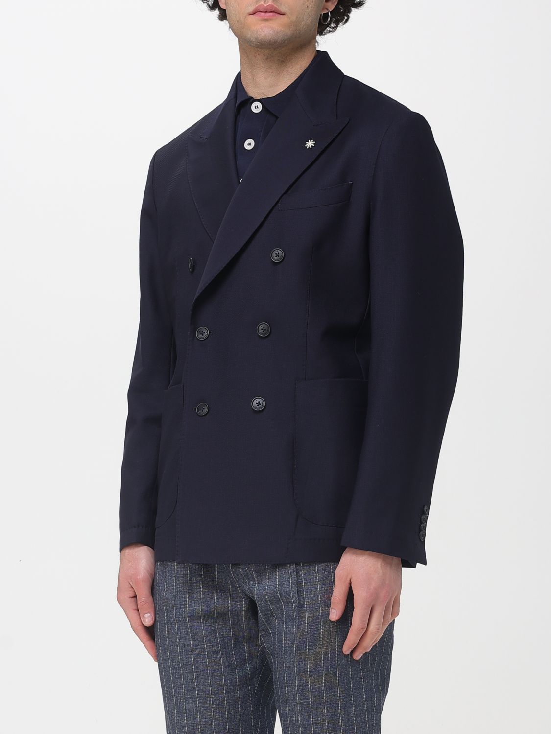 Blazer Men color Blue