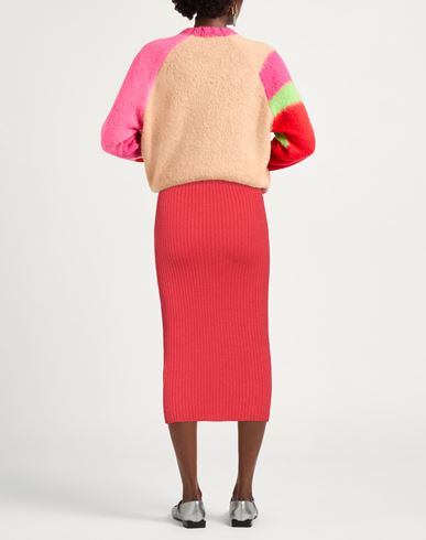 Woman Midi skirt Coral Size ONESIZE Cotton, Acrylic