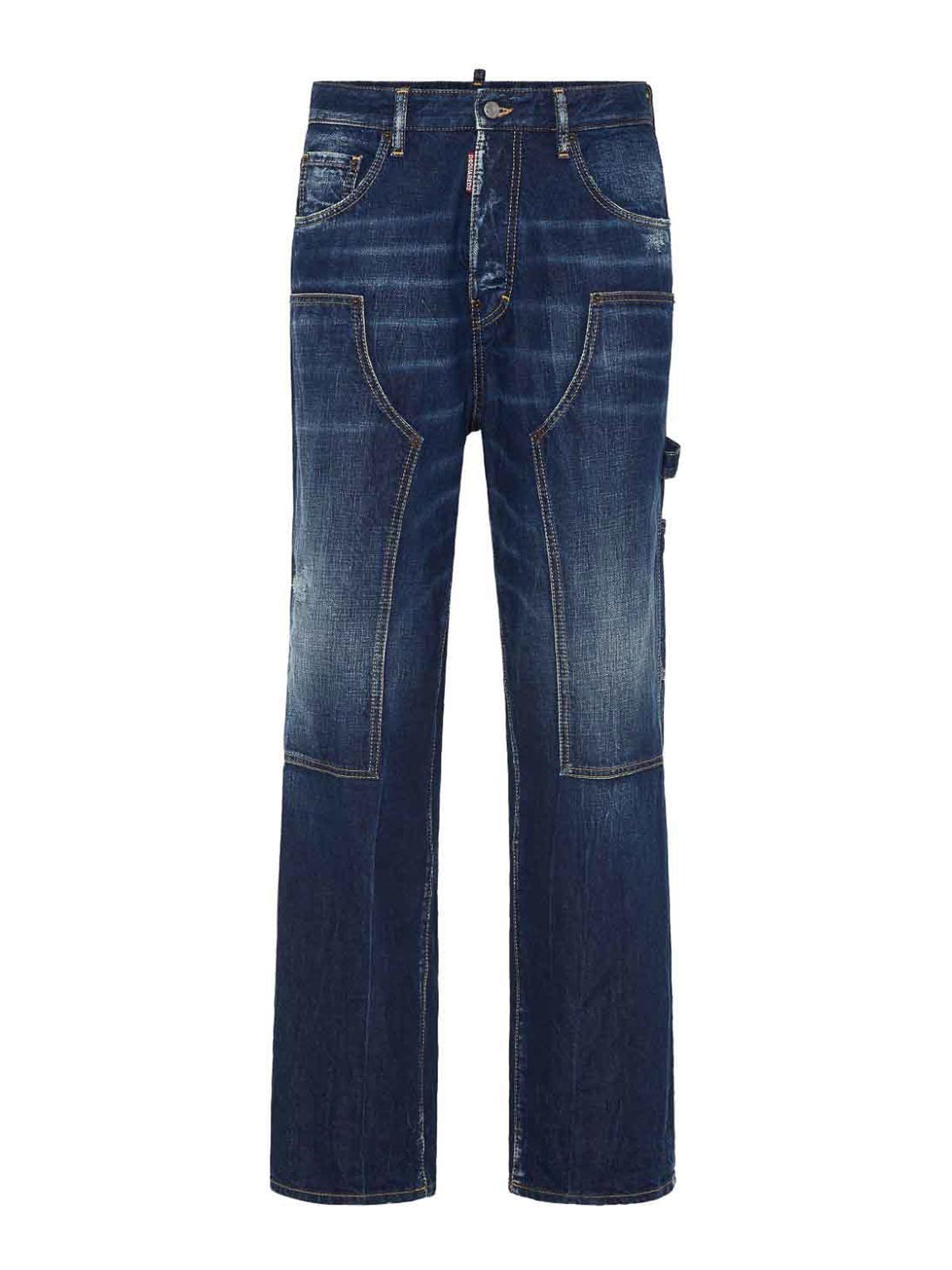 Blue Cotton Denim Jeans
