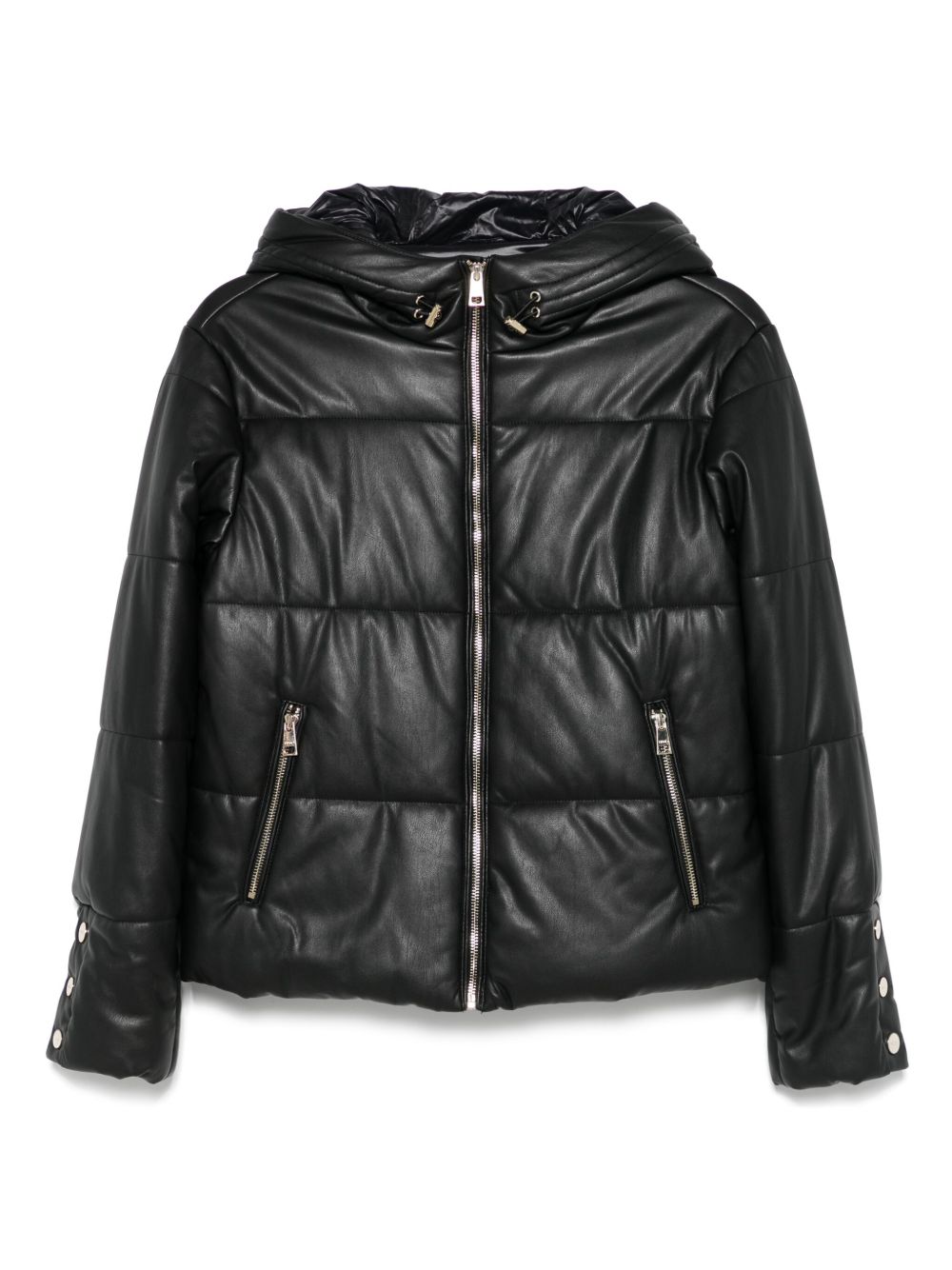 Hooded puffer jacket - Black