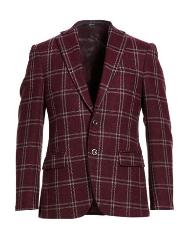 Man Blazer Garnet Size 38 Cotton, Virgin Wool, Polyester, Polyamide