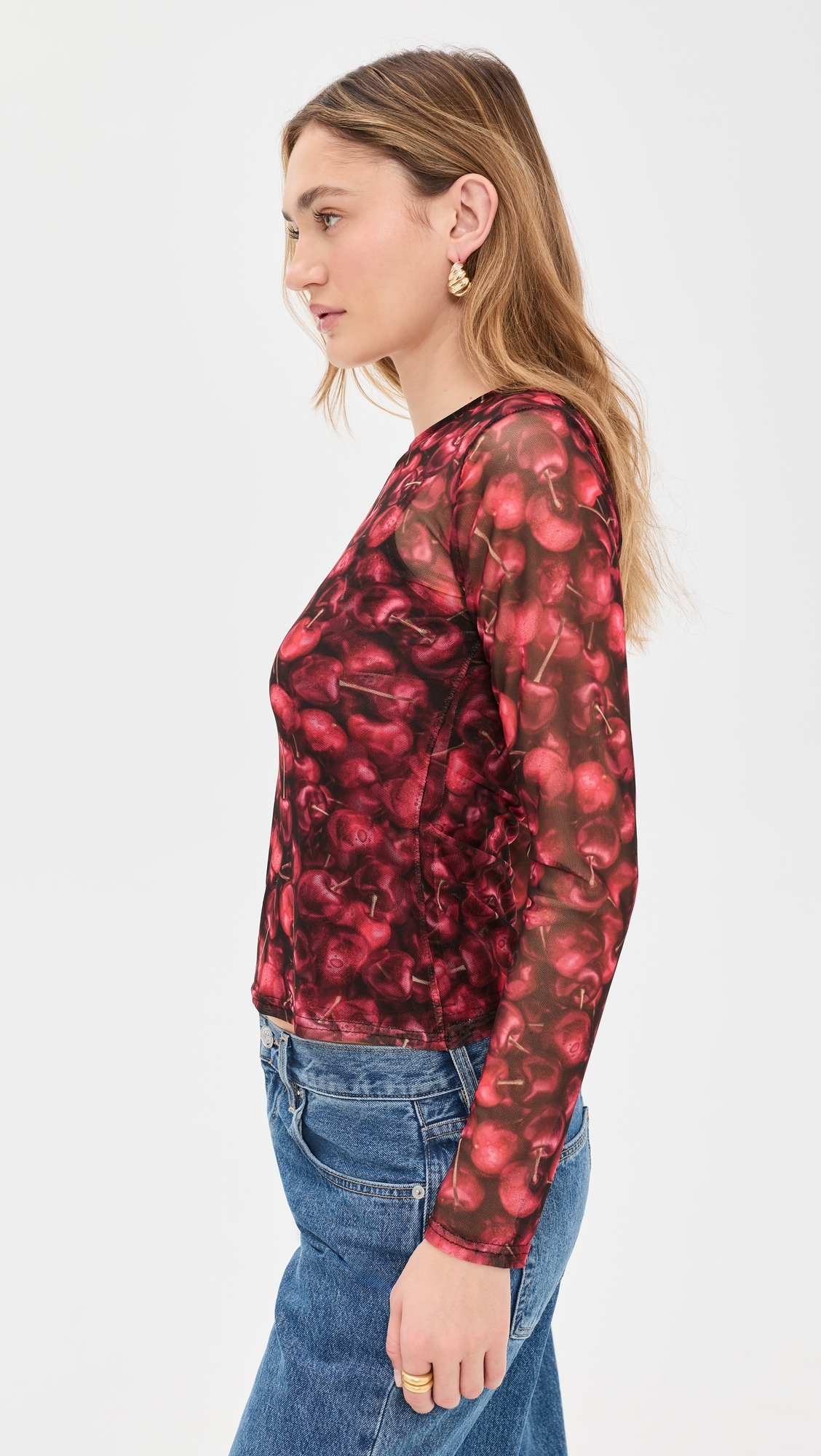 Cherry Mesh Top Red