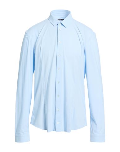 Man Shirt Azure Size 46 Polyamide, Elastane