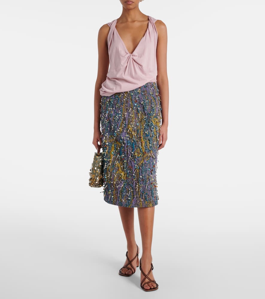 Gathered cotton top
