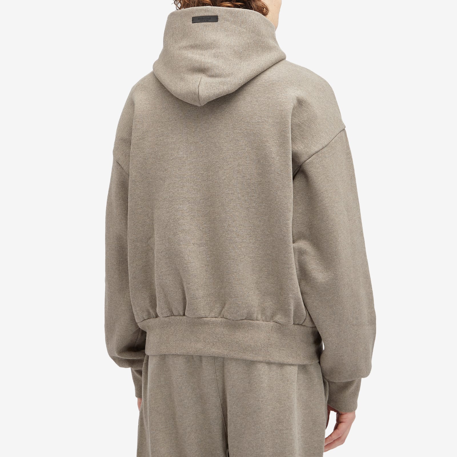 Men's Heavy Fleece Vintage Shrunken Hoodie in Heather Grey