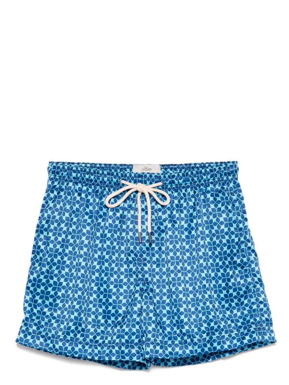 Geometric-print swim shorts - Blue