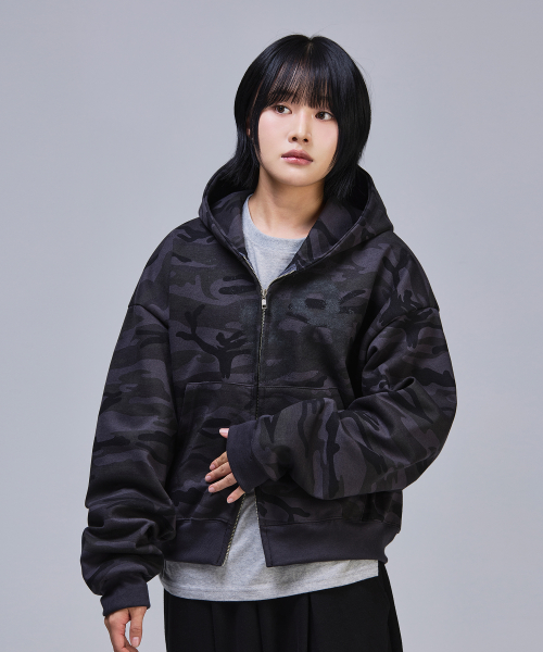 88 Crop Hooded Zip-Up