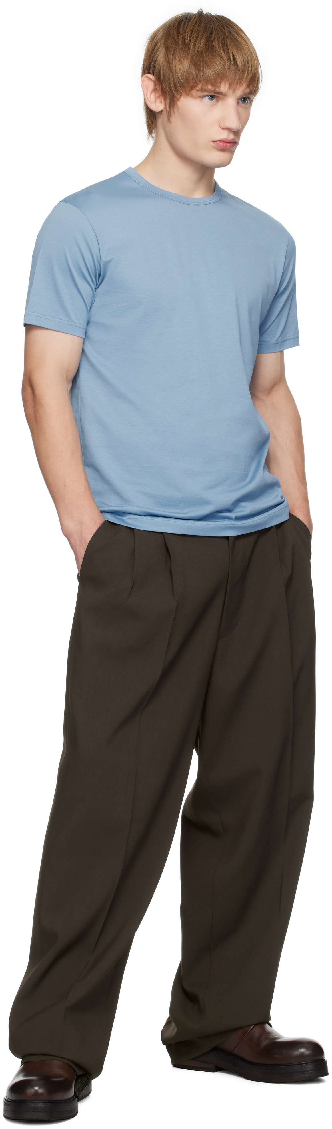Sunspel Blue Riviera Midweight T-shirt