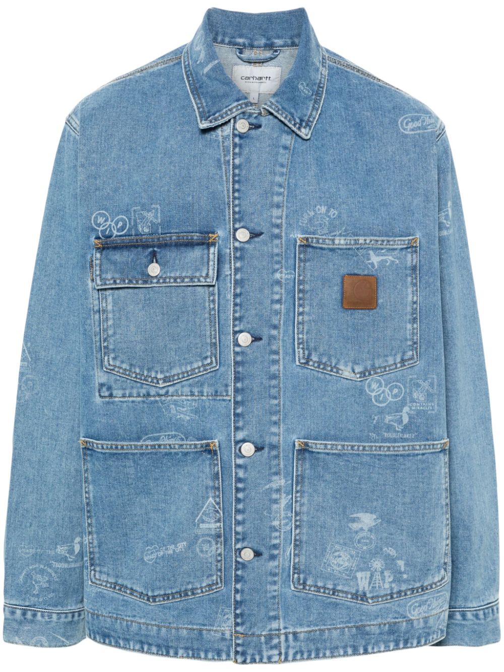 Stamp denim jacket - Blue