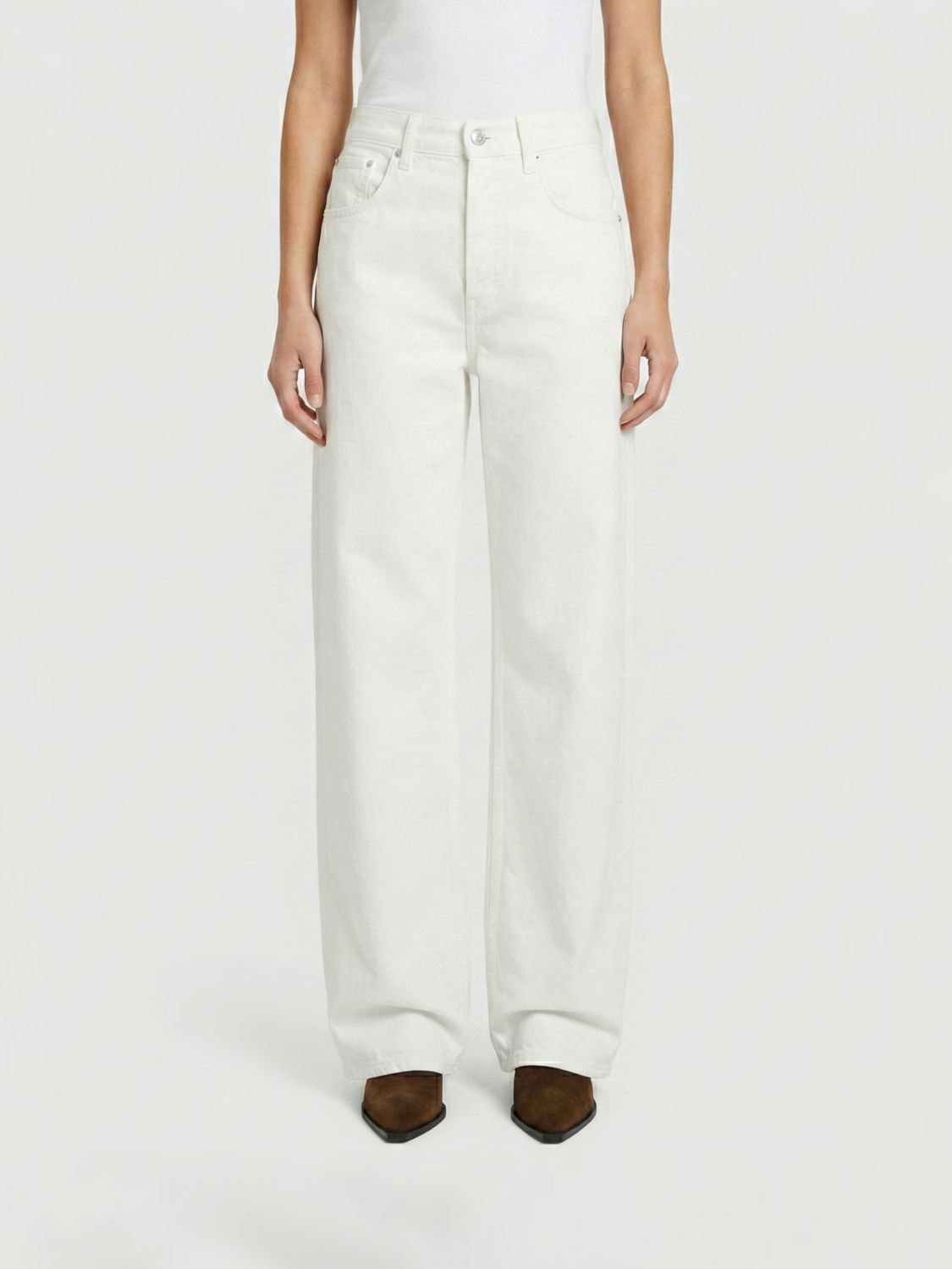 Jeans Woman color Beige