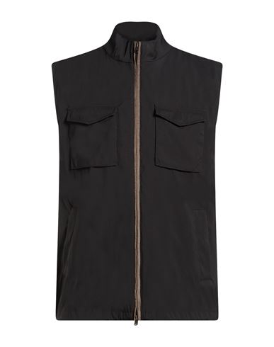 Man Vest Black Size 46 Virgin Wool, Polyamide, Elastane, Polyurethane