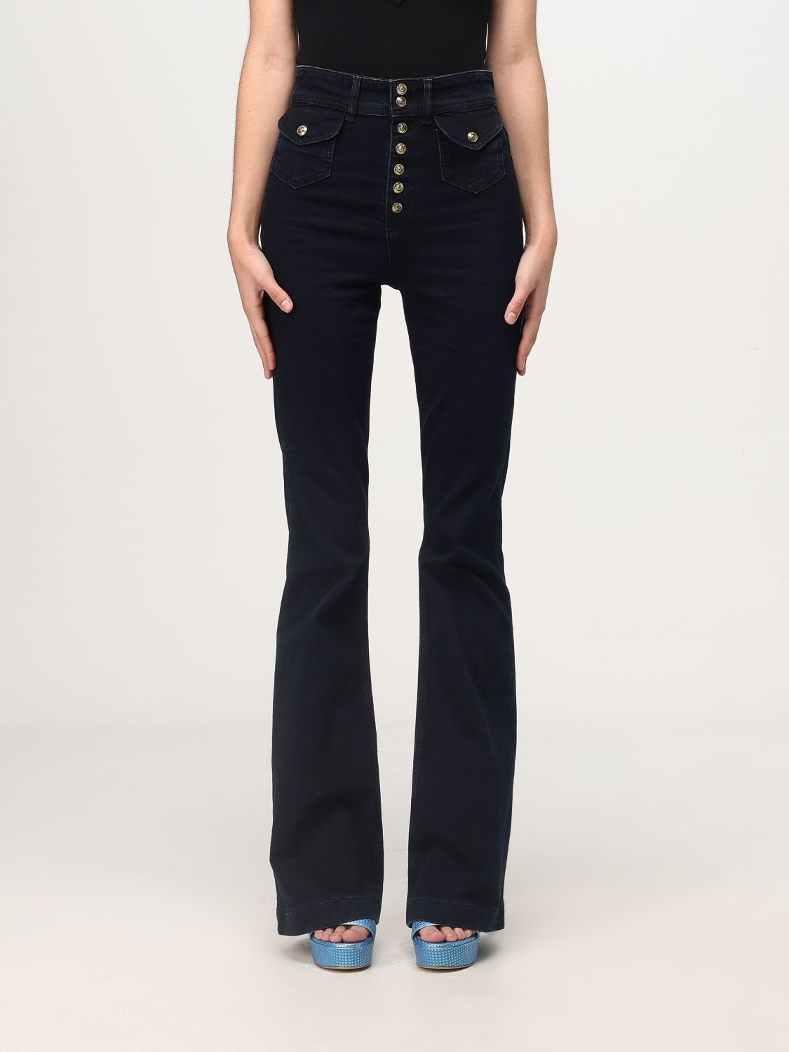 High-rise flared jeans - Blue