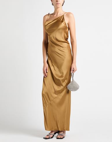 Woman Maxi dress Mustard Size 6 Acetate, Viscose