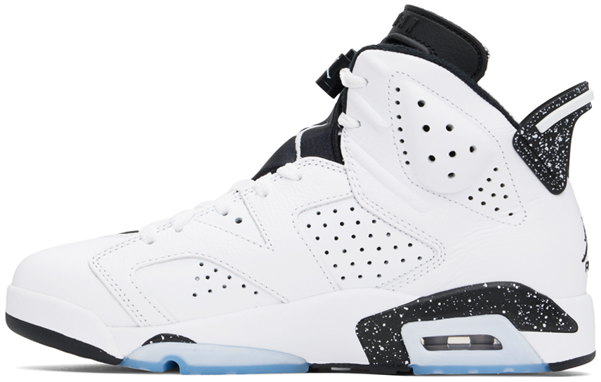 Nike Jordan White & Black Air Jordan 6 Retro Sneakers