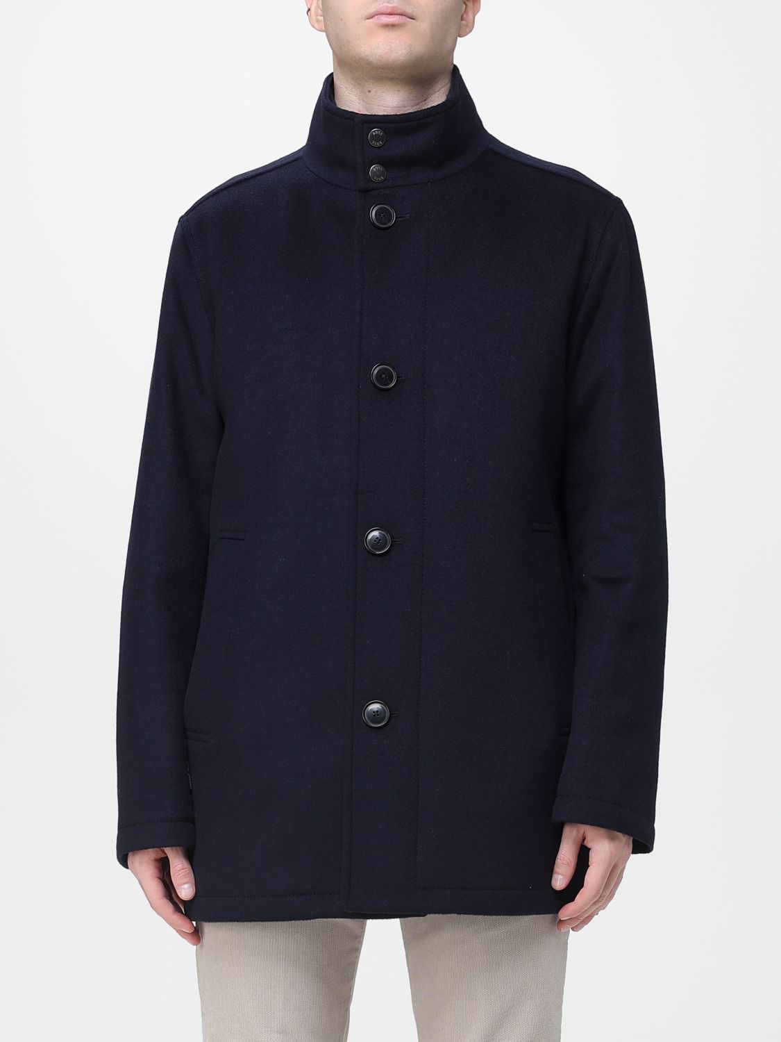Trench Coat Men color Blue