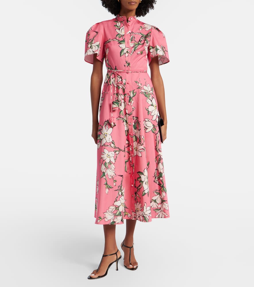 Bianca floral cotton shirt dress