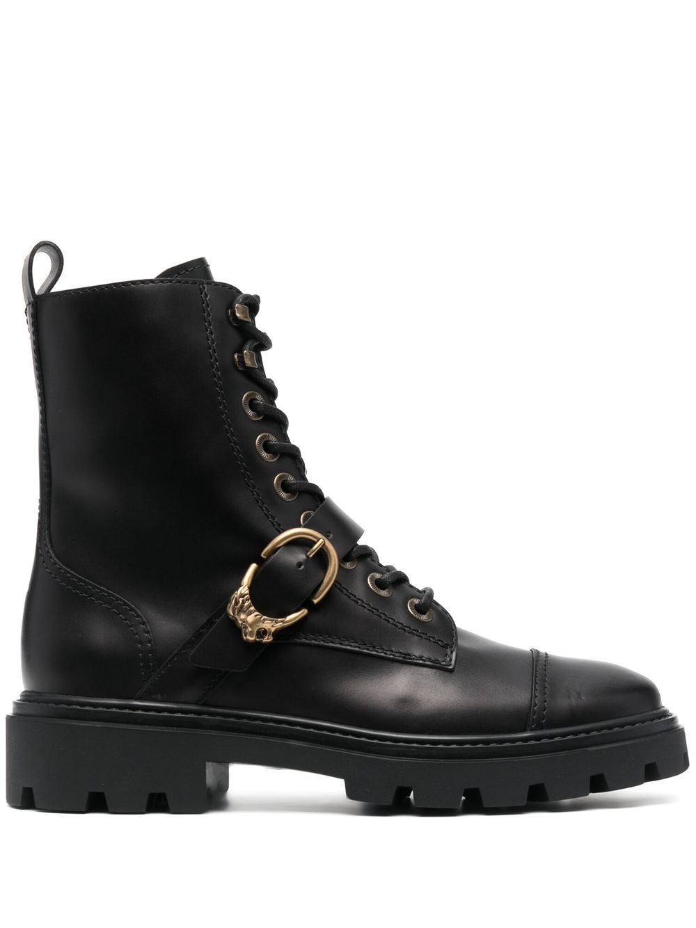 Buckle-detail ankle boots - Black