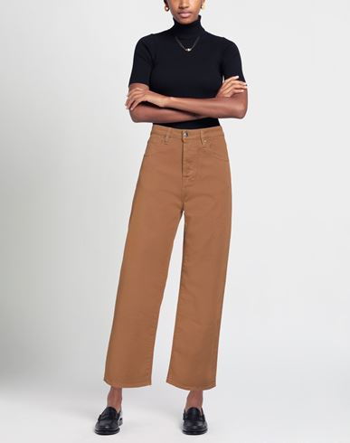 True Nyc Woman Pants Brown Size 27 Cotton, Elastane