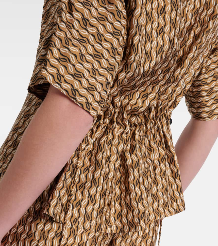 Nordica printed silk blouse